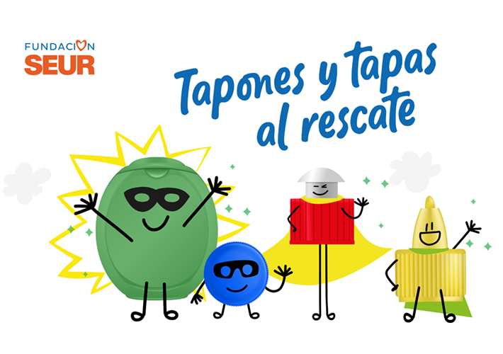 foto Fundación SEUR presenta su nueva imagen del proyecto “Tapones para una nueva vida” con la campaña ‘Tapones y tapas al rescate’.